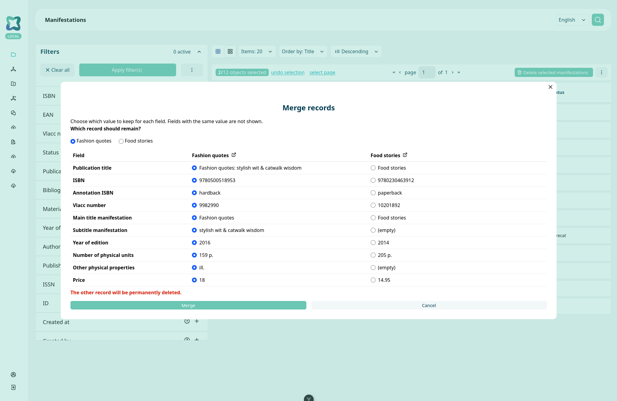 Merge UI
