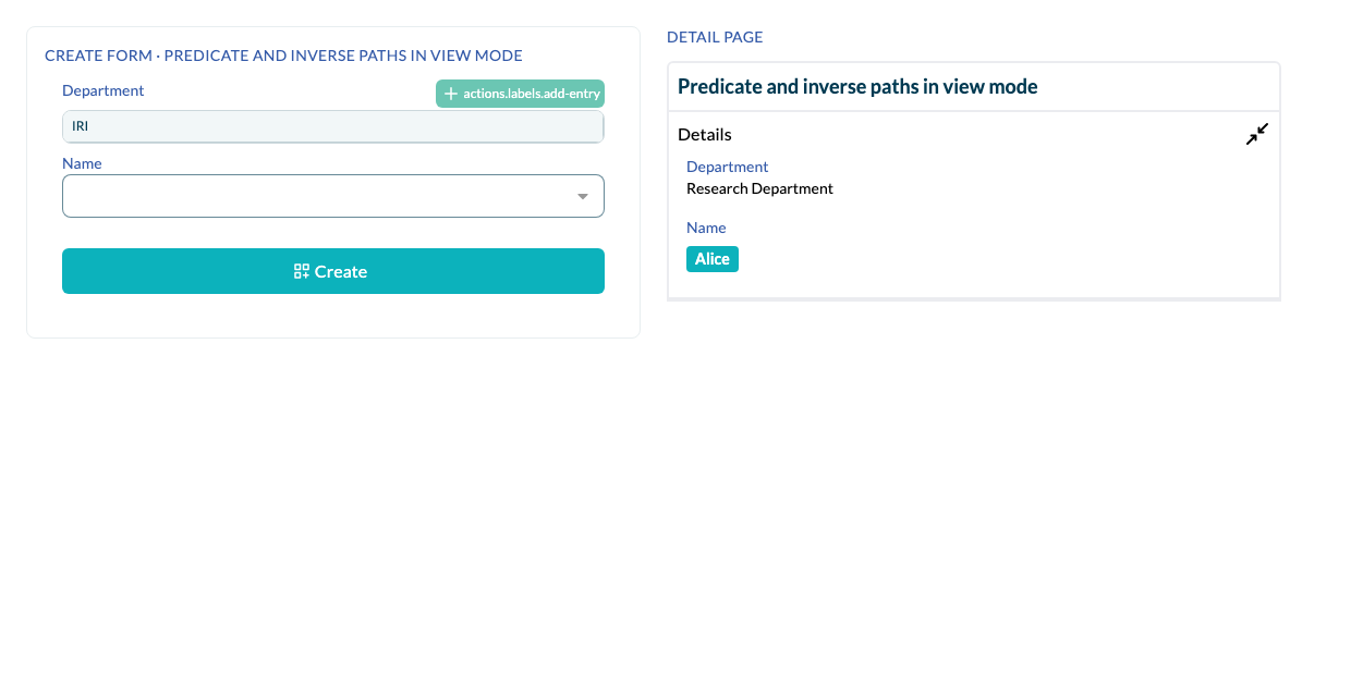 Predicate and inverse paths in view mode rendered by Elody