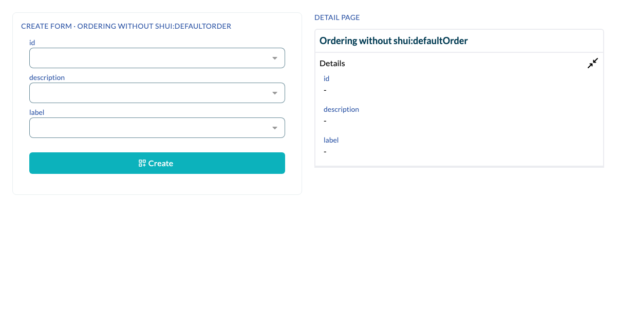Ordering without shui:defaultOrder rendered by Elody